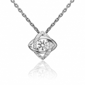 Подвеска из белого золота Platina 03-3004-00-501-1120-38 с фианитом 03-3004-00-501-1120-38 фото