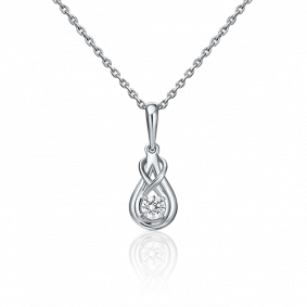 Подвеска из платины Platina 03-3037-00-101-2100-30 с бриллиантом 03-3037-00-101-2100-30 фото