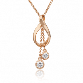 Золотая подвеска Platina 03-3058-00-401-1110 с фианитом 03-3058-00-401-1110 фото