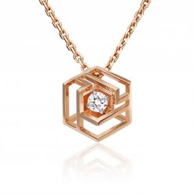 Золотая подвеска Platina 03-3059-00-401-1110-66 с фианитом 03-3059-00-401-1110-66 фото