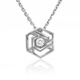Подвеска из белого золота Platina 03-3059-00-401-1120-66 с фианитом 03-3059-00-401-1120-66 фото