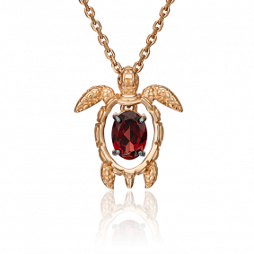 Золотая подвеска Platina 03-3060-00-204-1110-57 с гранатом 03-3060-00-204-1110-57 фото