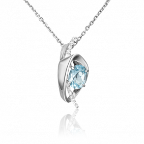 Подвеска из белого золота Platina 03-3061-00-201-1120-57 с топазом 03-3061-00-201-1120-57 фото