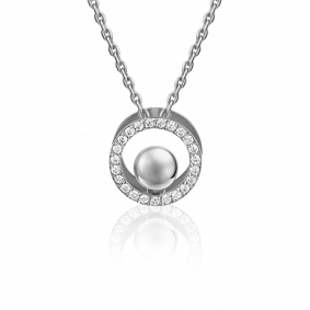 Подвеска из белого золота Platina 03-3067-00-401-1120-65 с фианитом 03-3067-00-401-1120-65 фото