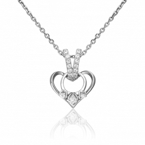 Подвеска из белого золота Platina 03-3068-00-501-1120-38 с фианитом 03-3068-00-501-1120-38 фото