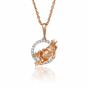 Золотая подвеска Platina 03-3070-00-401-1110-03 с фианитом 03-3070-00-401-1110-03 фото