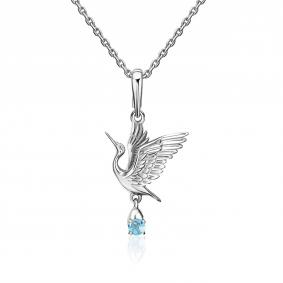 Серебряная подвеска Platina 03-3079-00-201-0200 с топазом 03-3079-00-201-0200 фото