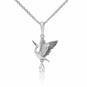 Подвеска из белого золота Platina 03-3079-00-401-1120-03 с фианитом 03-3079-00-401-1120-03 фото