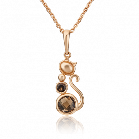 Золотая подвеска Platina 03-3082-00-202-1110-57 с кварцем 03-3082-00-202-1110-57 фото