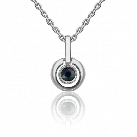 Подвеска из платины Platina 03-3089-00-102-2100-30 с сапфиром 03-3089-00-102-2100-30 фото