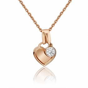 Подвеска из комбинированного золота Platina 03-3092-00-401-1111-03 с фианитом 03-3092-00-401-1111-03 фото