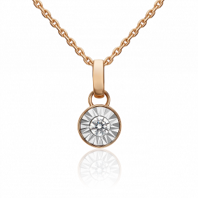 Подвеска из комбинированного золота Platina 03-3094-00-101-1111-30 с бриллиантом 03-3094-00-101-1111-30 фото