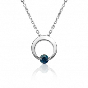 Подвеска из платины Platina 03-3099-00-102-2100-30 с сапфиром 03-3099-00-102-2100-30 фото