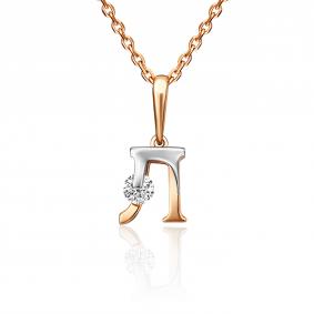 Подвеска из комбинированного золота Platina 03-3119-Л-401-1111 с фианитом 03-3119-Л-401-1111 фото