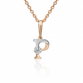 Золотая подвеска Platina 03-3119-Р-501-1111-38 с фианитом 03-3119-Р-501-1111-38 фото