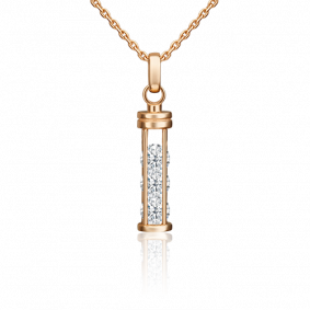 Золотая подвеска Platina 03-3126-00-501-1110-38 с фианитом 03-3126-00-501-1110-38 фото