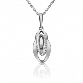 Подвеска из белого золота Platina 03-3134-00-401-1120-03 с фианитом 03-3134-00-401-1120-03 фото