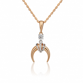 Подвеска из комбинированного золота Platina 03-3145-00-401-1111-03 с фианитом 03-3145-00-401-1111-03 фото