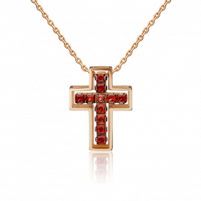 Золотая подвеска Platina 03-3148-00-204-1110-57 с гранатом 03-3148-00-204-1110-57 фото