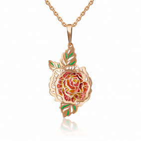 Золотая подвеска Platina с витражной эмалью 03-3163-00-000-1110-48 03-3163-00-000-1110-48 фото