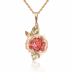 Золотая подвеска Platina 03-3163-01-000-1110-48 с эмалью 03-3163-01-000-1110-48 фото