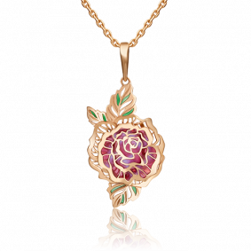 Золотая подвеска Platina с витражной эмалью 03-3163-02-000-1110-48 03-3163-02-000-1110-48 фото