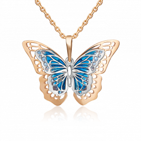 Золотая подвеска Platina с витражной эмалью 03-3167-00-000-1111-48 03-3167-00-000-1111-48 фото