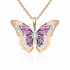 Золотая подвеска Platina с витражной эмалью 03-3167-02-000-1111-48 03-3167-02-000-1111-48 фото