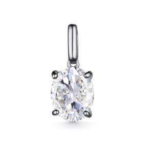 Серебряная подвеска АЛЬКОР 03-3276/00ГХ-00 с горным хрусталём 03-3276/00ГХ-00 фото
