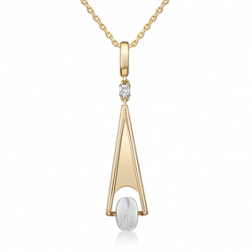 Подвеска-трансформер из комбинированного золота Platina с топазом 03-3319-01-201-1121 03-3319-01-201-1121 фото