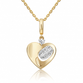 Подвеска из комбинированного золота Platina 03-3323-00-201-1121 с топазом 03-3323-00-201-1121 фото