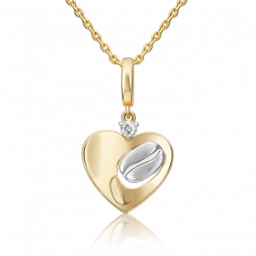 Подвеска из комбинированного золота Platina 03-3323-01-201-1121 с топазом 03-3323-01-201-1121 фото