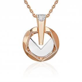 Подвеска из комбинированного золота Platina 03-3380-00-201-1111 с топазом 03-3380-00-201-1111 фото