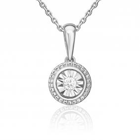 Подвеска из белого золота Platina 03-3452-00-101-1120 с бриллиантом 03-3452-00-101-1120 фото