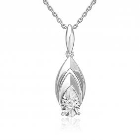 Подвеска из белого золота Platina 03-3471-00-101-1120 с бриллиантом 03-3471-00-101-1120 фото