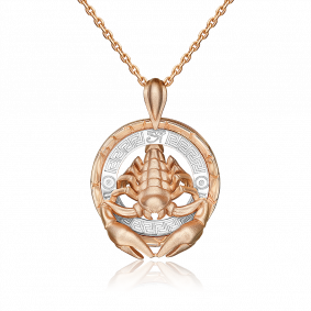 Золотая подвеска Знак зодиака Скорпион Platina 03-3494-00-000-1111 03-3494-00-000-1111 фото