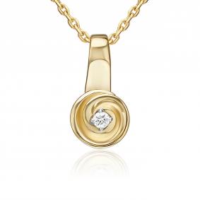 Подвеска из комбинированного золота Platina 03-3522-00-101-1121 с бриллиантом 03-3522-00-101-1121 фото