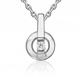 Подвеска из белого золота Platina 03-3528-00-101-1120 с бриллиантом 03-3528-00-101-1120 фото