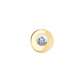 Золотая подвеска Золотые узоры 03-3546 с цирконием 03-3546 фото