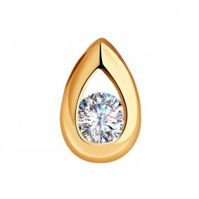 Золотая подвеска Золотые узоры 03-3559 с цирконием 03-3559 фото