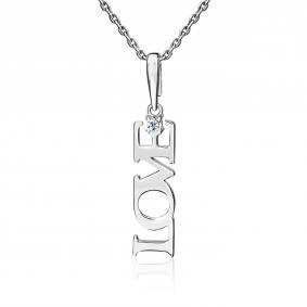 Серебряная подвеска Platina 03-3585-00-401-0200 с фианитом 03-3585-00-401-0200 фото