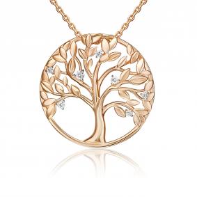 Золотая подвеска Platina 03-3587-00-401-1110 с фианитом 03-3587-00-401-1110 фото