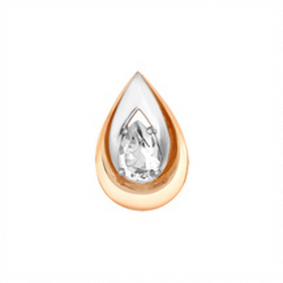 Золотая подвеска Золотые узоры 03-3603 с цирконием 03-3603 фото