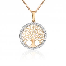 Золотая подвеска Platina 03-3611-00-401-1110 с фианитом 03-3611-00-401-1110 фото