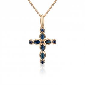 Золотая подвеска Platina 03-3617-00-102-1110 с сапфиром 03-3617-00-102-1110 фото