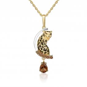 Подвеска из комбинированного золота Platina 03-3626-00-202-1121 с кварцем и эмалью 03-3626-00-202-1121 фото