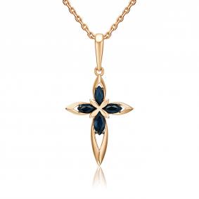 Золотая подвеска Platina 03-3631-00-102-1110 с сапфиром 03-3631-00-102-1110 фото