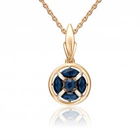 Золотая подвеска Platina 03-3632-00-102-1110 с сапфиром 03-3632-00-102-1110 фото