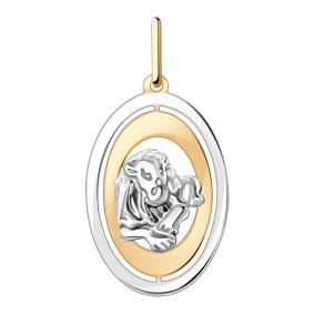 Золотая подвеска Знак зодиака Лев Золотые узоры 03-3648 03-3648 фото
