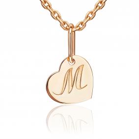Золотая подвеска буква М Platina 03-3658-М-000-1110 03-3658-М-000-1110 фото